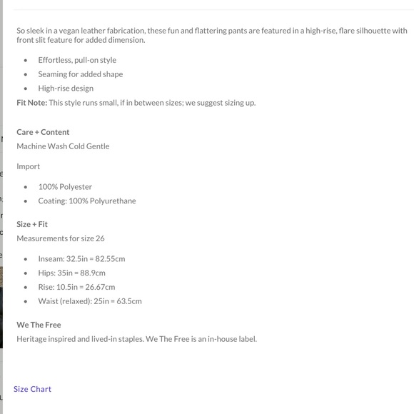 NEW! We the Free vegan leather split ankle pants - Picture 10 of 10